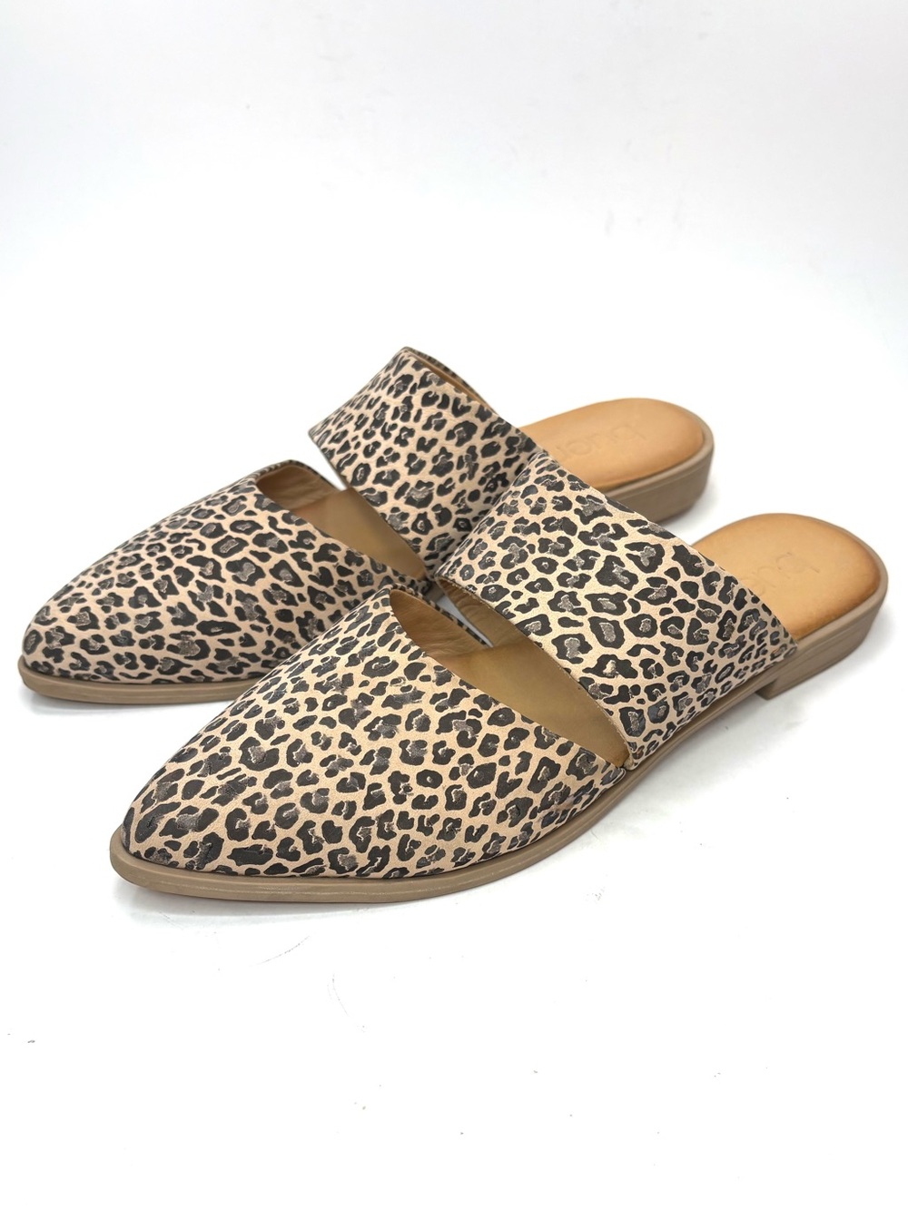 Bueno Leather Animal Print Slides | 38
